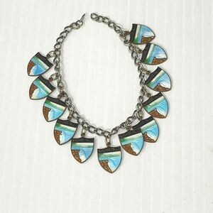 Vintage Charm Bracelet Niagara Falls Souvenir Shield Travel Memorabilia Jewelry